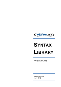 AVEVA PDMS Syntax Library v1.1 - 2012