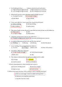 Welding Exam Questions: Processes & Parameters