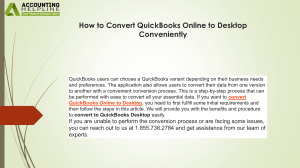 Convert QuickBooks Online to Desktop