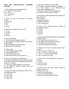 Architectural Lighting Systems Test