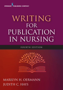 Writing for Publication in Nursing Textbook