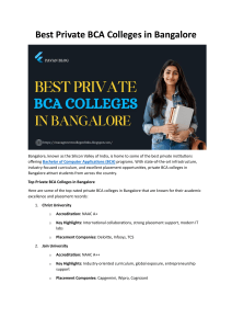 Best Private BCA Colleges in Bangalore | Guide