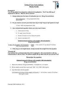 Critical Care IV Medication Dosage Calculations Study Guide