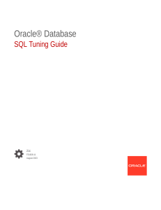 Oracle SQL Tuning Guide 21c