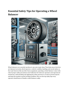 Wheel Balancer Safety Tips