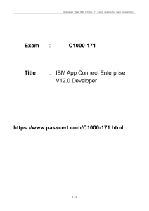 IBM App Connect Enterprise V12.0 Developer Exam Dumps