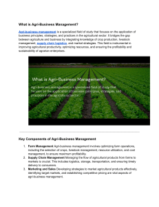 Agri-Business Management Overview: Key Concepts & Career Paths