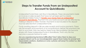 Transfer Funds from Undeposited Account to QuickBooks