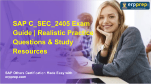 SAP C_SEC_2405 Exam Guide & Practice Questions