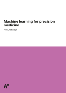 Machine Learning for Precision Medicine Doctoral Thesis