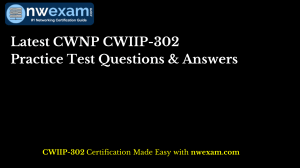 CWNP CWIIP-302 Practice Test Questions & Answers