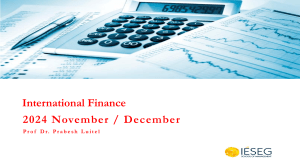 International Finance Presentation: FOREX, Risk, Valuation