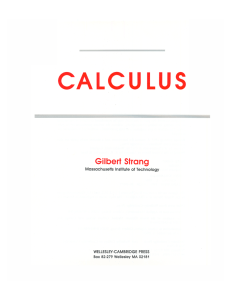 Calculus Textbook by Gilbert Strang