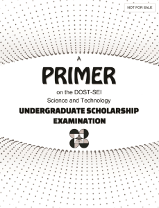 DOST-SEI Scholarship Exam Primer