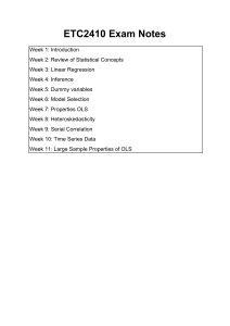 ETC2410 Exam Notes: Statistics & Econometrics