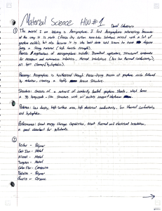 Material Science HW: Aerographene Properties & Applications
