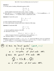 Problemas de práctica de EDO y estabilidad