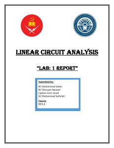 Linear Circuit Analysis Lab Report