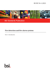 BS EN 54-1:2021 Fire Detection & Alarm Systems Standard