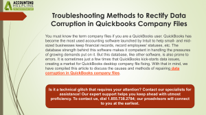 QuickBooks Data Corruption: Troubleshooting & Repair