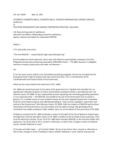 PAGCOR Charter Legal Case Analysis