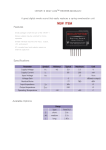 BTDR-2 Digi-Log Reverb Module Datasheet