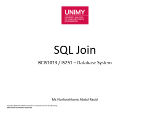 SQL Joins: Database System Presentation