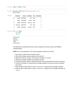 Pandas Data Analysis: Course Evaluation