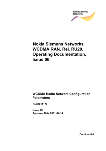 WCDMA Radio Network Configuration Parameters Doc