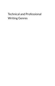 Technical & Professional Writing Genres Textbook