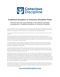 Traditional vs Conscious Discipline Poster