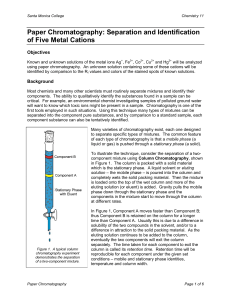 Paper Chromatography Lab: Metal Cation Separation