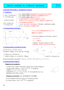 Circuits linéaires en alternatif sinusoïdal
