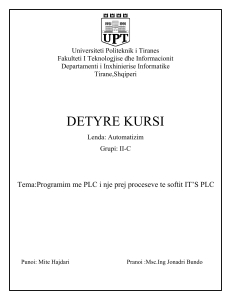 Detyrë Kursi Automatizim PLC IT'S PLC