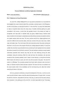 Ethics Essay: University Admissions & Social Inequality