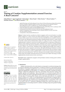 Creatine Timing & Exercise: A Review