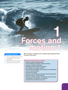 Forces and Motion: Textbook Page