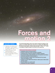 Forces and Motion: Turning Moments, Gravity, Equilibrium