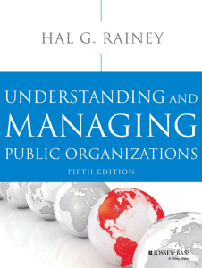 Understanding & Managing Public Organizations Textbook