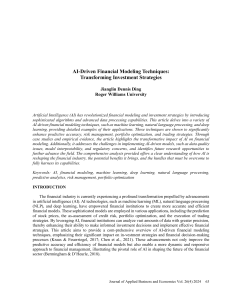 AI in Financial Modeling: Techniques & Strategies