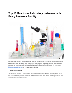 Top 10 Lab Instruments for Research Facilities