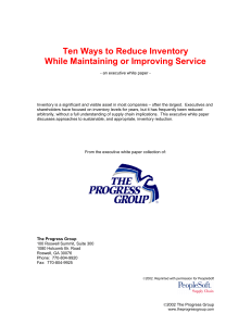 Reduce Inventory: 10 Ways to Improve Service