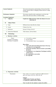 Climate Factors Lesson Plan: Weather, Latitude, and Climate