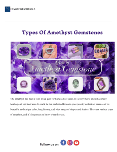 Types of Amethyst Gemstones