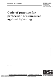 BS 6651:1999 Lightning Protection Code of Practice