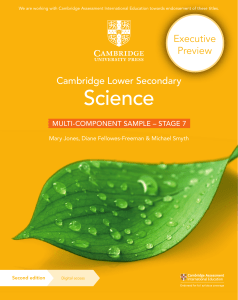 Cambridge Lower Secondary Science Textbook Sample