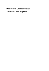 Wastewater Characteristics, Treatment & Disposal