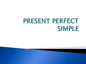 Present Perfect Simple English Grammar Presentation