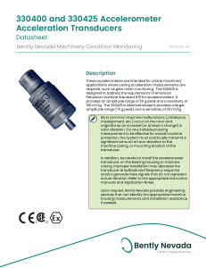 330400/330425 Accelerometer Datasheet