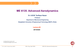 Advanced Aerodynamics Lecture Notes: Stream Function & Potential